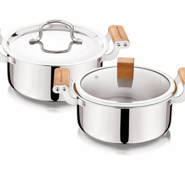 Triosteel Casserole Wood Series
