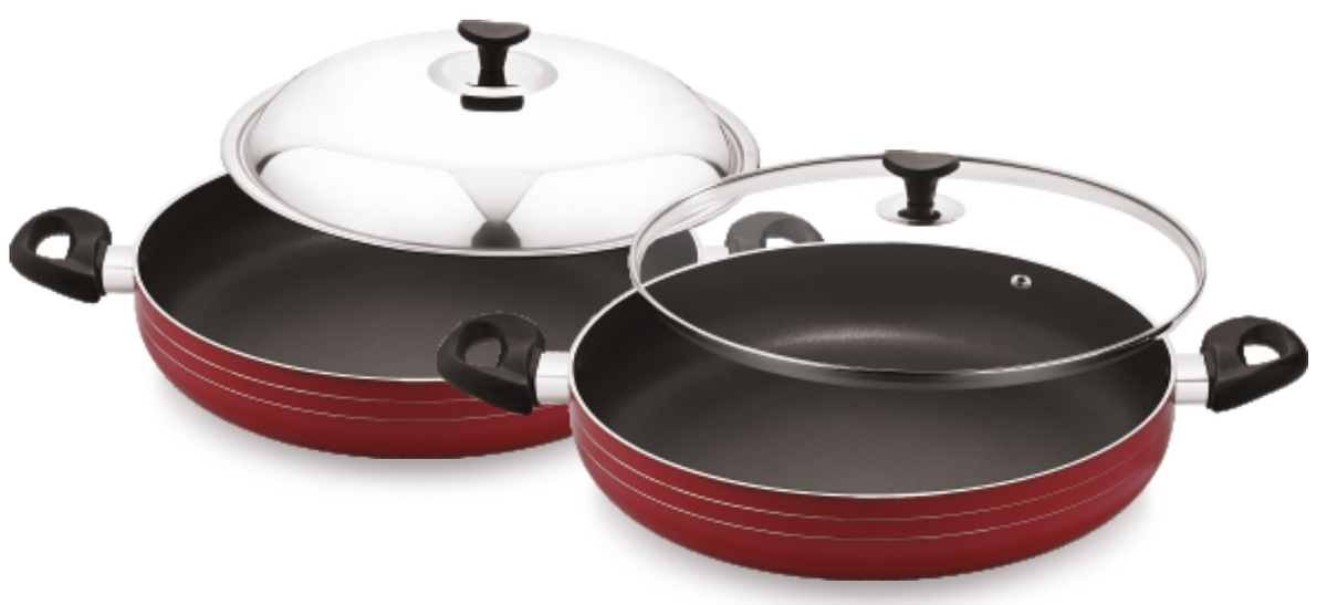 Classic Flat Fry Pan with Lid