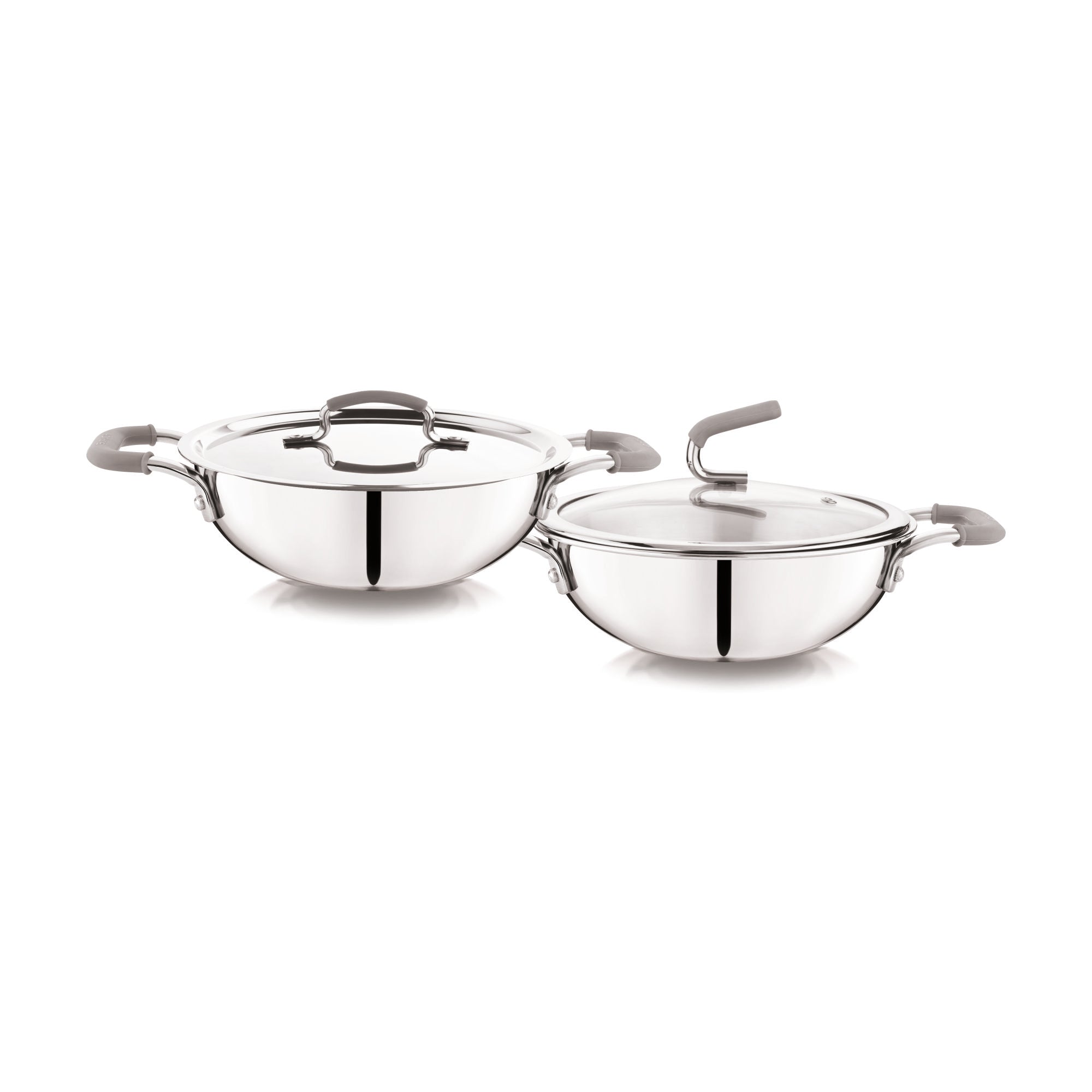 Triosteel Deep Kadai with silicon